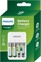 Philips SCB4013NB/00 4x AA / AAA NiMH Akkumulátor töltő + 4db elem (700/1300mAh)