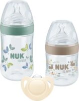 Nuk Nature Start Set műanyag Cumisüveg + cumi 3 darabos készlet 260 / 150ml