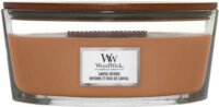 WoodWick Santal Myrrh Elipsa - Tűz melege Édes fás Illatgyertya 453g - Barna