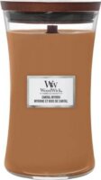 WoodWick Santal Myrrh - Tűz melege Édes fás Illatgyertya 610g - Barna