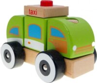 IBox W05C010 Fa taxi játékautó építőkockák - Zöld