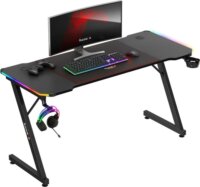 Huzaro Hero 3.3 RGB Gamer asztal 140 x 58 x 74 cm - Fekete