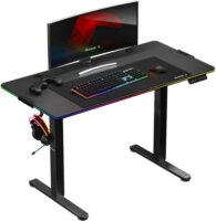 Huzaro Hero 8.2 RGB Elektromosan állítható Gamer asztal 120 x 60 x 72-118 cm - Fekete