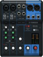 Yamaha MG06 6 Csatornás Audio Keverőpult Mixer - Fekete