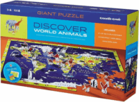 Crocodile Creek Discover World Világtérkép puzzle figurákkal 100 darabos