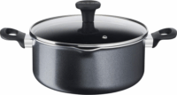 Tefal B5664653 Zománcozott Alumínium Lábas Üveg fedővel Ø 24cm 4,5L - Fekete