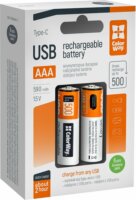 Colorway CW-UBAAA-11 Újratölthető Li-Polymer ceruzaelem AAA microUSB 590mAh 1.5V (6db/csomag)