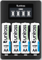 Uniross UCU005A 4x AA/AAA Akkumulátor töltő + 4db elem (AA / 2700mAh)