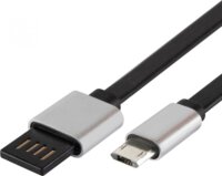 USE USBF 2 USB-A apa - MicroUSB-B apa 2.0 Adat és töltő kábel 2m - Fekete