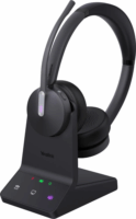 Yealink WH64 Bluetooth USB-A Dual MS Teams Call Center Sztereo Headset Állvánnyal - Fekete