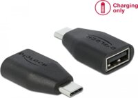 Delock 66528 USB-C apa - USB-A anya Átalakító Adapter - Fekete