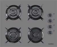Luxell C6-40BF Beépíthető 4 zónás Gáz Főzőlap - Ezüst