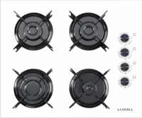 Luxell C6-40BF Beépíthető 4 zónás Gáz Főzőlap - Fehér