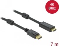 Delock 85959 DisplayPort 1.2 - HDMI 4K 60Hz Aktív kábel 7m - Fekete