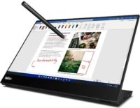 Lenovo 14" ThinkVision M14t G2 16:10 2k IPS USB-C Hordozható Érintőkijelzős Monitor - Fekete