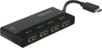 Delock 62793 Multifunkciós USB-C HUB 60W (4x USB-A + 1x USB-C)