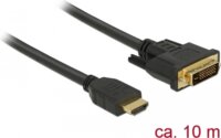 Delock 85657 HDMI - DVI-D (Dual Link) Kábel 10m - Fekete