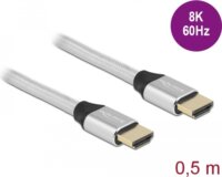 Delock 85365 HDMI - HDMI 8K 60Hz Kábel 0.5m - Ezüst