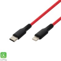 Home USBCL1 USB-C - Lightning Töltőkábel 1m - Piros