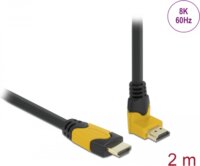 Delock 86989 HDMI - 90° HDMI 8K 60Hz Kábel 2m - Fekete