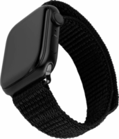 Fixed Sporty Apple Watch S1/2/3/4/5/6/7/8/9/SE1/SE2 Nylon Okosóra szíj 38/40/41mm - Fekete