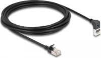 Delock 80289 S/FTP Cat6a RJ45 90° Patch kábel 3m - Fekete