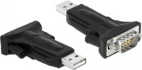 Delock 66286 USB-A apa - D-SUB-9 anya Átalakító Adapter - Fekete