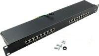 Logilink NP0057 19" Cat.6 Patch Panel 16 port - Fekete