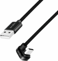 Logilink CU0192 USB-A apa - 180° USB-C apa 2.0 Adat és töltő kábel 1m - Fekete