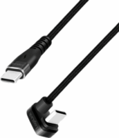 Logilink CU0191 USB-C apa - 180° USB-C apa 2.0 Adat és töltő kábel 2m - Fekete