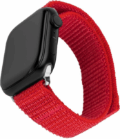 Fixed Sporty Apple Watch S1/2/3/4/5/6/7/8/9/10/SE1/SE2 Nylon Okosóra szíj 42/44/45mm - Piros