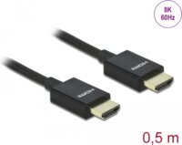 DeLock 85383 HDMI - HDMI 2.1 8K 60Hz kábel 0,5m - Fekete