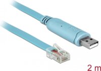 Delock 64185 USB-A 2.0 apa - RS-232 RJ45 apa 2m - Kék