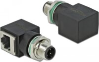 Delock 66313 Hálózati adapter M12 4 tűs dugó - RJ45 anya Átalakító