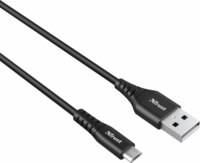 Trust 23567 Ndura USB-A apa - MicroUSB apa 2.0 Adat és töltőkábel - 1m - Fekete