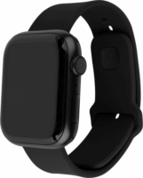 Fixed Sporty Apple Watch S1/2/3/4/5/6/7/8/9/SE1/SE2 Szilikon Okosóra szíj készlet 38/40/41 mm - Fekete