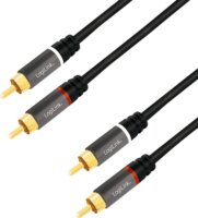 Logilink CA1209 2x RCA apa - 2x RCA apa Audiokábel 10m - Fekete