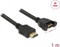 Delock 85102 HDMI apa - HDMI anya 4K 30Hz kábel 1m - Fekete