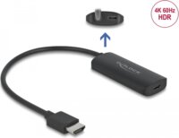 DeLock 63251 HDMI apa - USB-C 4K 60Hz Aktív Átalakító Adapter - Fekete