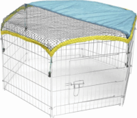 KERBL Modular Playpen 6 darabos összerakható Kültéri fém Kisállat ketrec (56.5 x 56.5 cm) - Ezüst