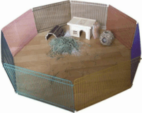 KERBL Playpen for Rodents Beltéri 8 darabos összerakható fém Rágcsáló ketrec (34 x 23 cm) - Színes