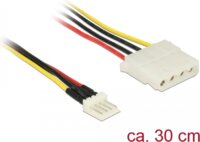 Delock 85457 Molex 4 pin anya - 4 pin floppy apa Átalakító Adapter Kábel