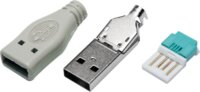 Logilink UP0003 USB 2.0 csatlakozó összeszereléshez (USB-A/M) Krimpelt típus - Szürke