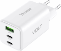 Yenkee YAC G65 VOLT 2xUSB-C / USB-A Hálózati Töltő Adapter 65W - Fehér