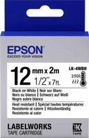 EPSON S654025 LK-4WBH Feliratozógép szalag 12mm (2m) - Fekete/Fehér