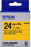 EPSON S656005 LK-6YBP Feliratozógép szalag 24mm (9m) - Fekete/Sárga