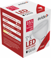 Avide ABGU10WW-4W-AP Led izzó 4W 251lm 3000K GU10 - Meleg fehér