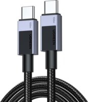 Ugreen L512 USB-C apa - USB-C apa Adat és gyorstöltő kábel 2m - Szürke