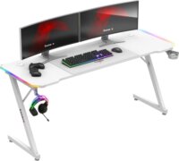 Huzaro Hero 4.8 RGB Gamer asztal 160 x 60 x 74 cm - Fehér