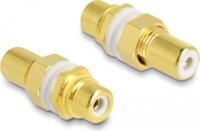 Delock 64141 RCA anya-anya installációs toldó adapter - Arany/Fehér